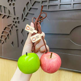 圣诞平安果仿真苹果包包挂件精致高级感钥匙扣创意车载挂饰书包挂链礼品