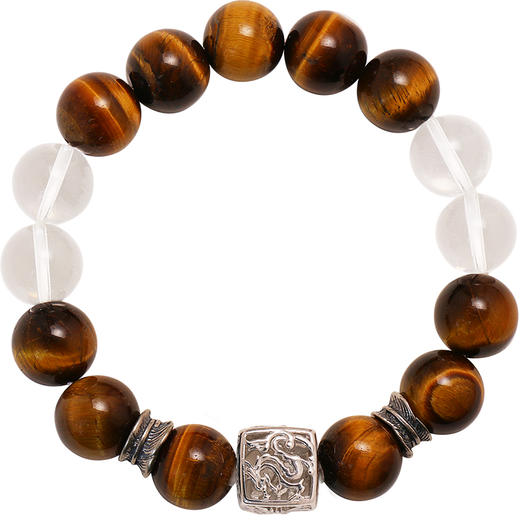 董易奇2026丙午马年十二生肖鸡手链虎眼石手链男女款白水晶手串 商品图5