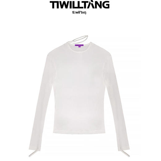 启世录TIWILLTANG“榕秩暹翊”时装原创先锋可调节短袖T恤男上衣 商品图4