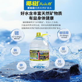 椰树火山岩饮用天然弱碱性含锶矿泉水 5L*2桶 饮用水 正宗海南特产 /水饮冲调 /饮用水 /矿泉水