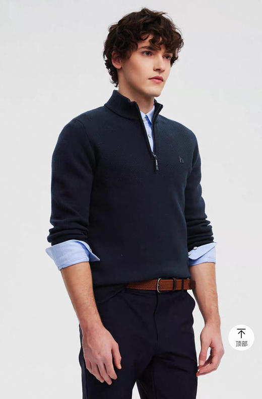 哈吉斯 休闲长袖纯色时尚卫衣 男款（SS） 商品图2