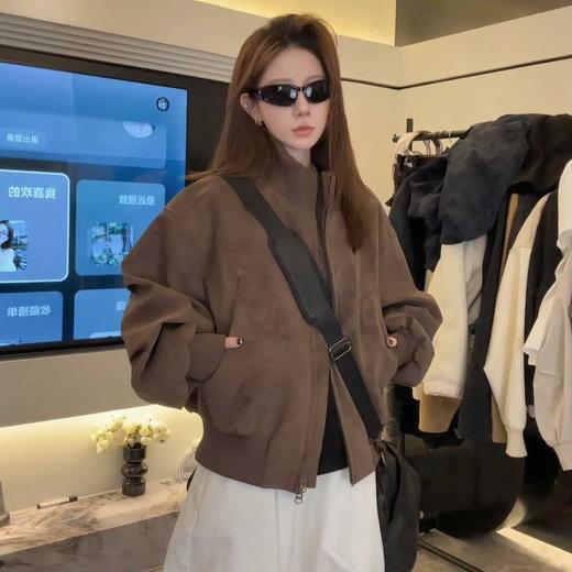 美拉德风机车风情侣超纤面料防污外套 男女同款 商品图14