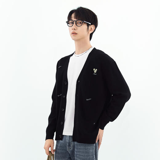 【新品上新】HX 秋季V领开胸毛衫S107533258101 商品图1