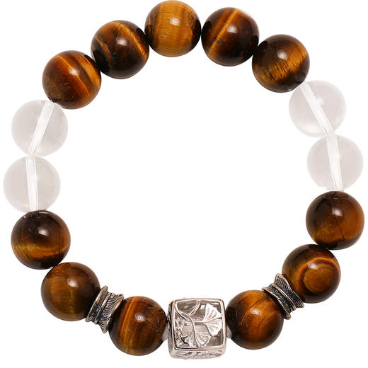 董易奇2026丙午马年十二生肖龙手链虎眼石手链男女款白水晶手串 商品图5