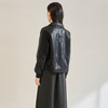「高货sh」全新升级【铂金会员339/天猫459/差价120】(14958)洛诗琳新款金属丝pu皮衣2025秋季气质翻领显瘦夹克短外套 商品缩略图4