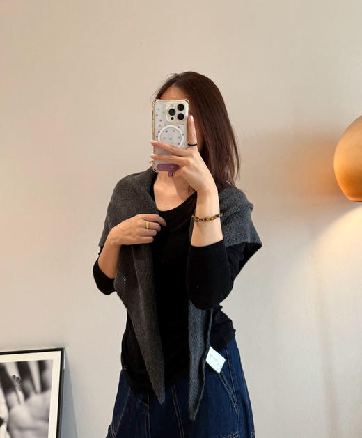 原单IRO莱塞尔混纺大V领修身羊毛打底衫091507 商品图4