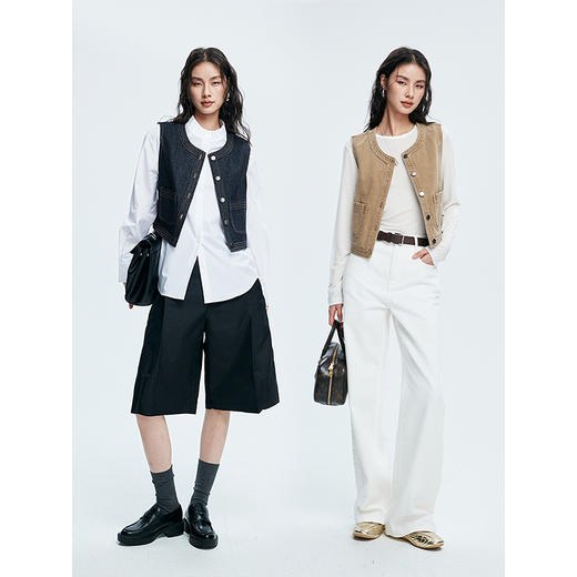 【弯刀裤】初棉侧缝前移设计香蕉裤牛仔裤362619008 商品图3