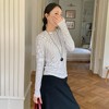 送项链！秋冬新款糯糯螺纹自由小圆领长袖T恤 百搭休闲打底衫内搭上衣 商品缩略图6