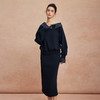 QG102斯尔丽25新款休闲时尚不费心机的套装搭配廓形上衣直筒裙减龄套装 商品缩略图2