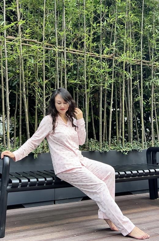 【棉氨经典】SCHIESSER德国舒雅女长袖长裤套装棉氨纶 单面 95%棉 5%氨纶  160g/m2   31/25104H 商品图3