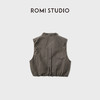 ROMI STUDIO“绒雾”小湖羊羔胎羊皮毛一体水波纹马甲RWCWW86346 商品缩略图2
