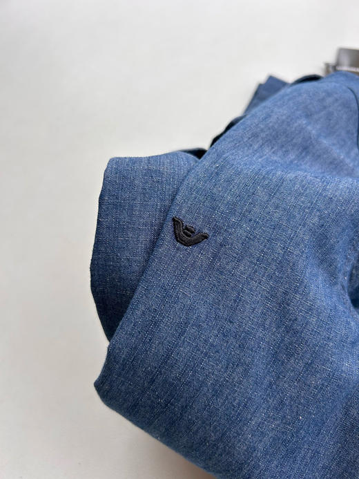 【秒杀价已调 直接拍】 S-XXL码 纯原 阿玛尼 男款 前胸经典小Logo刺绣 牛仔工艺衬衣 商品图7