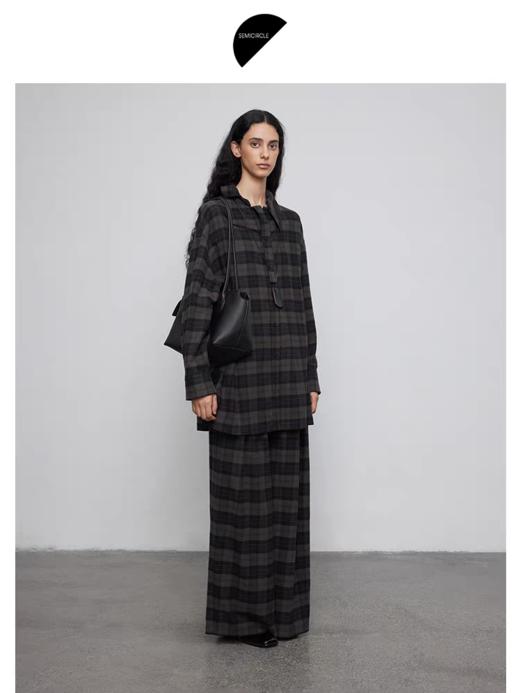 半圆/Q5721736/H型显瘦格纹衬衫 商品图2