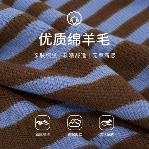 【商场同款】CNK5902 “ 海盐系条纹毛衫 ” MIU系配色，知性俏皮 松软罗纹组织张弛有度  条纹毛衫 商品图3