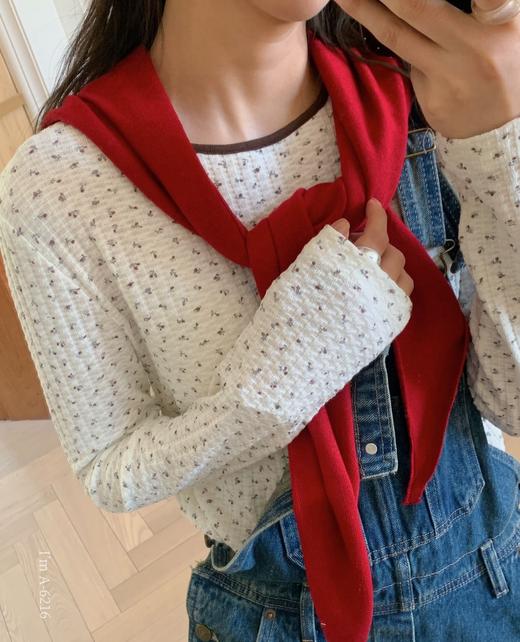 老米优品🎈3-5天！秋日细碎的温柔《文艺小碎花肌理感tee》设计与面料的双优，秋季衣橱的必备单品~ T250915C 商品图2