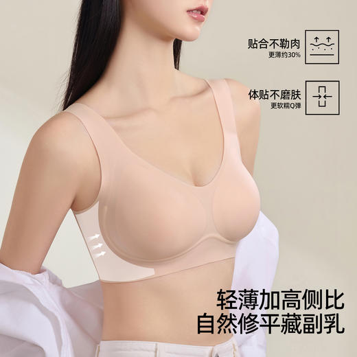 【空调洞洞杯】熳洁儿 无痕内衣夏天百搭舒适聚拢背心式宽肩带25261518 商品图3