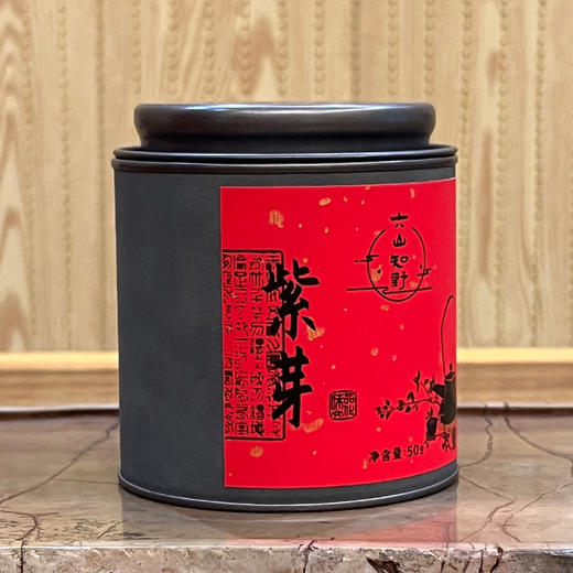 【紫芽六堡】六山知野丨2024紫芽六堡 广西六堡茶 黑茶 50g 罐装 50g/250g/2500g 罐装（支持试喝1泡） 商品图1