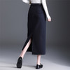 QYM 776-Y直筒半身裙包臀裙气质开衩中长款一步裙 商品缩略图2