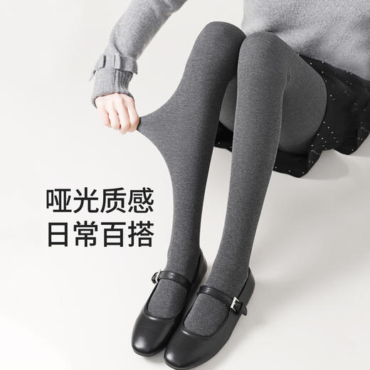 【薄款打底裤】显瘦秋冬季高腰外穿黑色连裤袜棉 加绒加厚哑光质感 商品图4