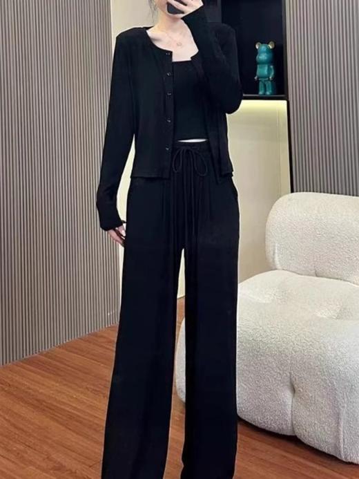 （69元韩系糯米三件套 开衫＋吊带＋裙子/裤子两款任选，超软糯巨划算！）韩系针织开衫吊带半身裙裤子套装气质套装 商品图3