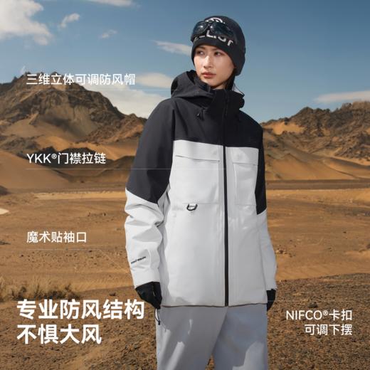 伯希和户外羽绒冲锋衣男秋冬新款三合一鹅绒内胆登山防风外套女 商品图3
