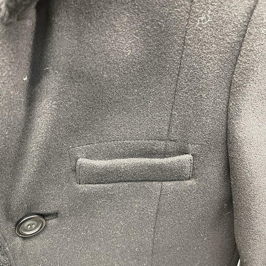 M**SE KN*CKLES 男士秋冬保暖平驳毛领长款羊毛混纺毛呢外套 商品图3