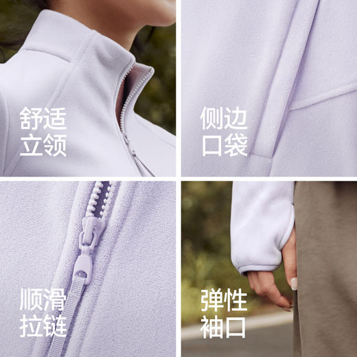 森马外套女分割紧身立领夹克显瘦2025新款冬抗静电摇粒绒内搭气质 商品图4