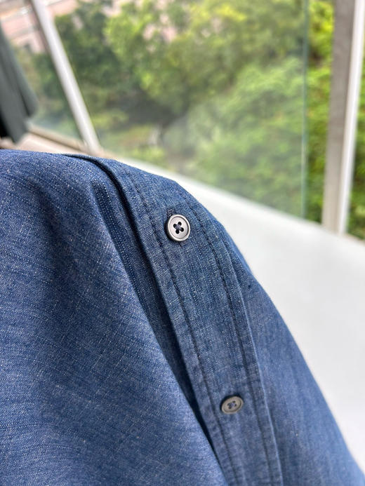 【秒杀价已调 直接拍】 S-XXL码 纯原 阿玛尼 男款 前胸经典小Logo刺绣 牛仔工艺衬衣 商品图12