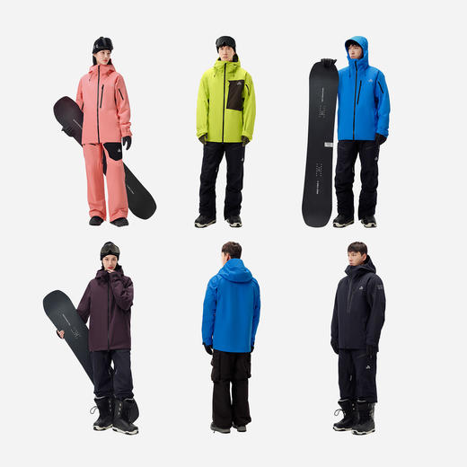 伯希和滑雪服男女同款纯色户外单板双板金标P棉保暖防风滑雪上衣 商品图4