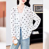 丁摩真丝白色波点连帽防晒衣女新款薄款透气小个子减龄休闲桑蚕丝AL0589 商品缩略图3
