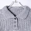 9925SDSA男士秋冬新款痞帅男装复古纽花polo领针织衫慵懒风百搭毛衣 商品缩略图2