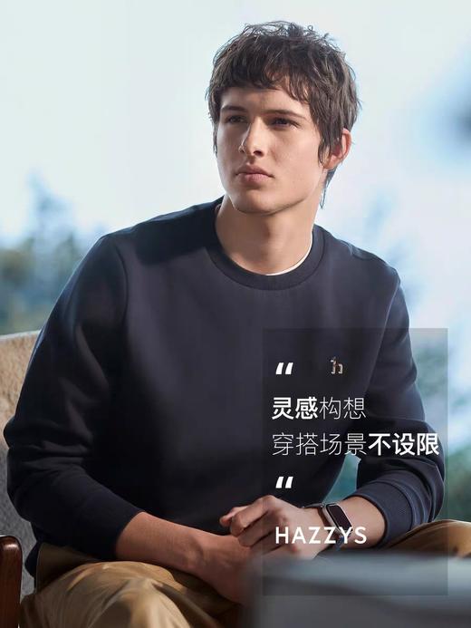 H@ZZYS 25新款右臂字母刺绣圆领卫衣 Z-15620 商品图2