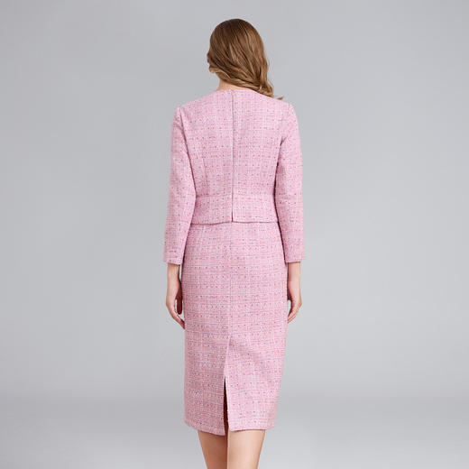 「高货deo」全新升级【铂金会员404/天猫549/差价145】(02234)洛诗琳高级感优雅小香风连衣裙2025秋季假两件显瘦裙子 商品图3