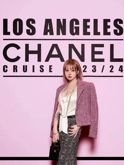 香奈儿双c珍珠晶饰设计皮穿项链 女款 黑（ZS*XK） 商品图2