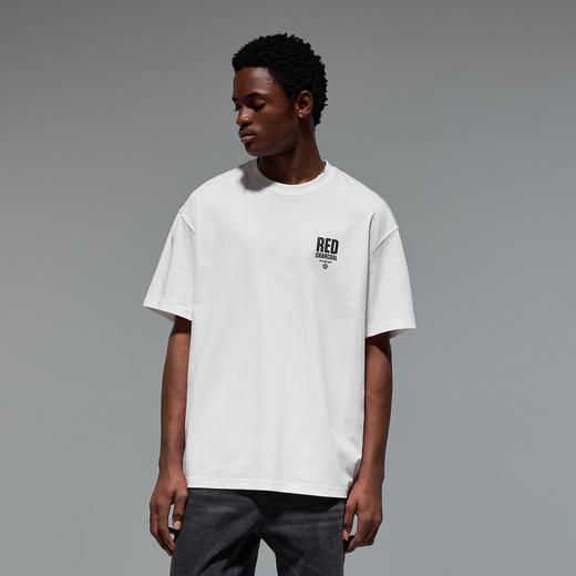 REDCHARCOAL 红炭黑色吸湿速干基础短袖T恤男潮牌夏宽松防晒半袖 商品图2