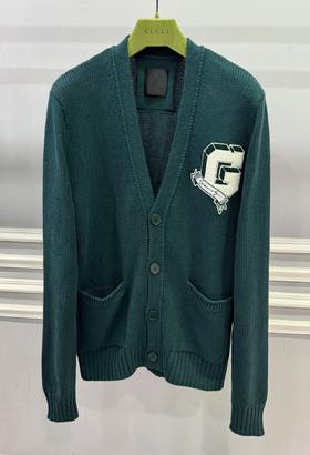 中性款logo针织毛衣开衫