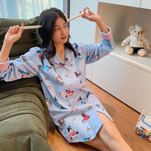 100%棉磨毛睡裙-女款 商品图10