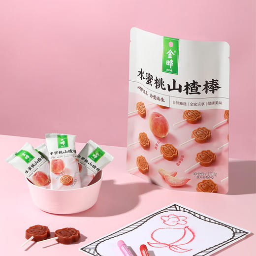 金晔 水蜜桃山楂棒 108g 商品图1