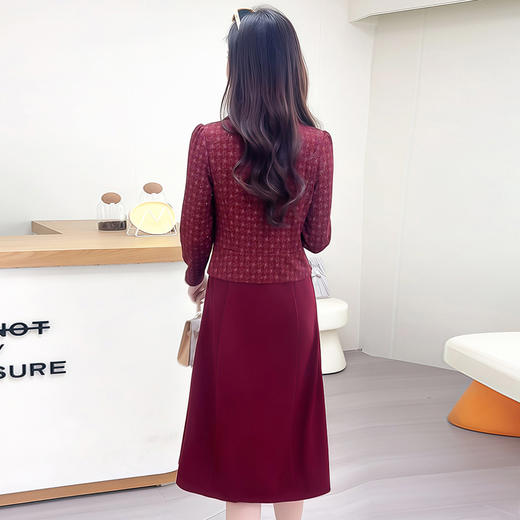 QYM 1125X20-Y平时可穿妈妈连衣裙两件套礼服裙 商品图2