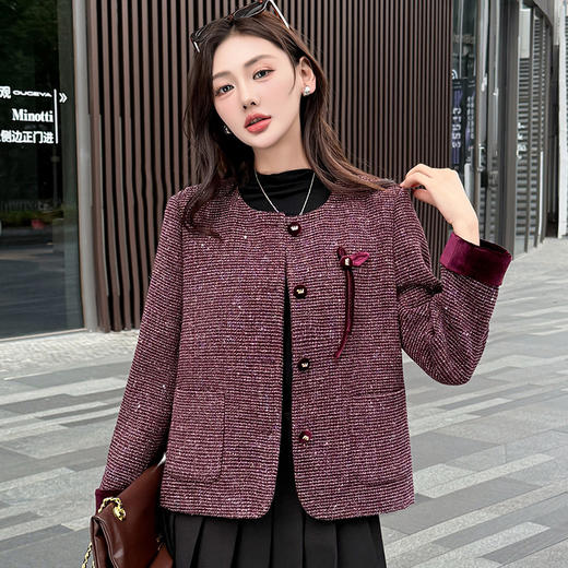 QYM 5953-Y时尚气质小香风外套 商品图0