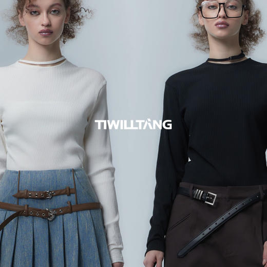 启世录TIWILLTANG“榕秩暹翊”时装原创先锋可调节短袖T恤男上衣 商品图3