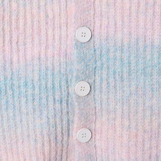 SDSA男士秋冬新款痞帅男装简约渐变纽扣V领针织衫温柔百搭毛衣潮 商品图2