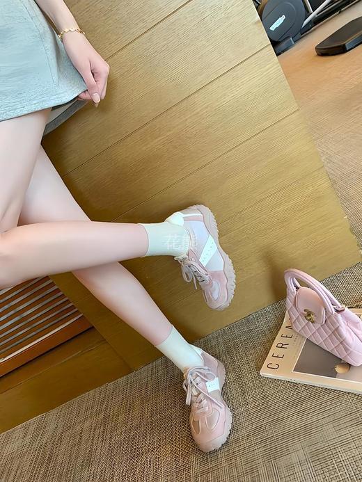 【SKUWXSRQ圆头系带运动老爹鞋】长腿制造机，7cm内加高!!5cm内增鞋垫+2cm鞋跟，隐形无感“长高”修正肉感线条，显腿又细又直又长~~Q弹软糯脚感，好走不累脚 商品图3