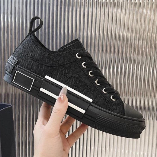 欧洲站外销男鞋透气印花时尚板鞋潮D家老花字母帆布情侣鞋休闲鞋 商品图2