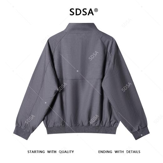 J602SDSA男士秋冬新款痞帅男装老钱风拉链口袋开衫立领卫衣复古外套 商品图5