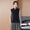 KQ新中式盘扣女马甲羊毛双面呢背心马夹国风复古立领修身上衣民族风 商品缩略图2