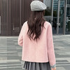 QYM 5958-Y双面毛呢外套时尚单排扣休闲上衣 商品缩略图2