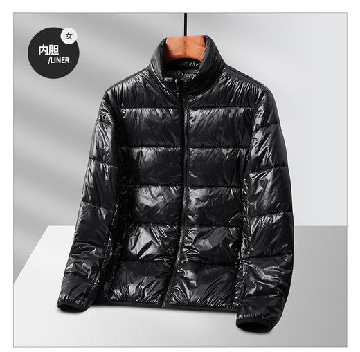 户外达人款 情侣三合一户外冲锋衣石墨烯发热面料聚酰亚胺棉内胆双重锁温 男女款保暖两件套BS23061A-T 商品图4