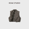 ROMI STUDIO“绒雾”小湖羊羔胎羊皮毛一体水波纹马甲RWCWW86346 商品缩略图0