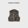 ROMI STUDIO“绒雾”小湖羊羔胎羊皮毛一体水波纹马甲RWCWW86346 商品缩略图4